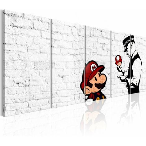 Tableau graffiti sur brique - 200 x 80 cm (1/4)