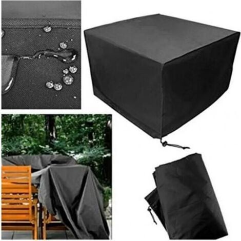 Housse Protection Jardin Carrée 120x120x74cm Imperméable UV Résistante Vent - Pour Table Extérieure - 1 Pièce (1/5)