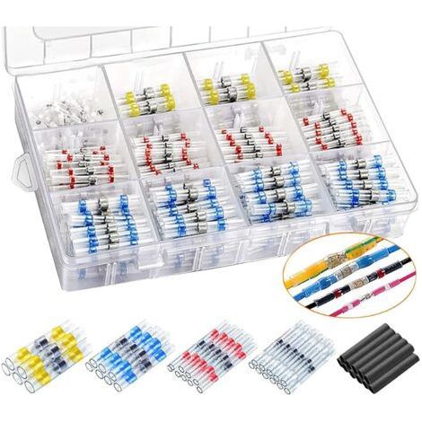 Solder Wire Connectors, 500Pcs Heat Shrink Butt Connectors Solder Connector Kit Waterproof Insulated Wire Terminals for Automotive Marine (1/5)