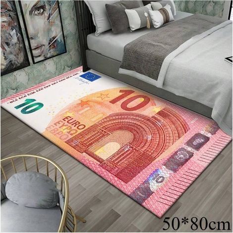 Tapis créatif à motif dollar – Tapis de chambre épais, résistant, antidérapant et facile à nettoyer, paillasson d'entrée, convient au salon et autres pièces, 50 x 80 cm,10 EUR (1/4)