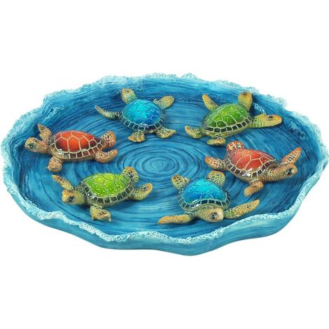 Signes Grimalt Complemento Figuras Tortugas Con Plato 3 Dif. Animales Negro 27x27x3cm 20223