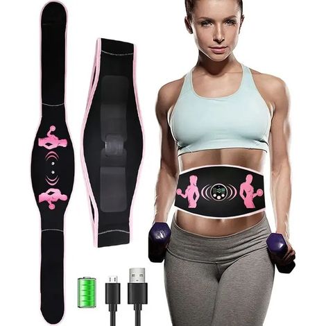 EMS muscle stimulation abdominal belt, massage and slimming device for the stomach and figure (04494) - AquaForge