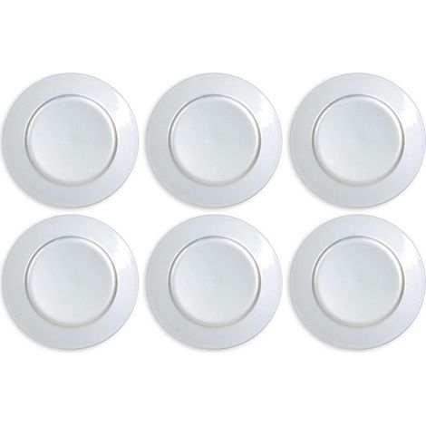 TrAdE Shop Traesio - Set 6 Sottopiatti Natalizi Colore Argento Addobbi Natalizio Decorazioni Natale - (1/5)