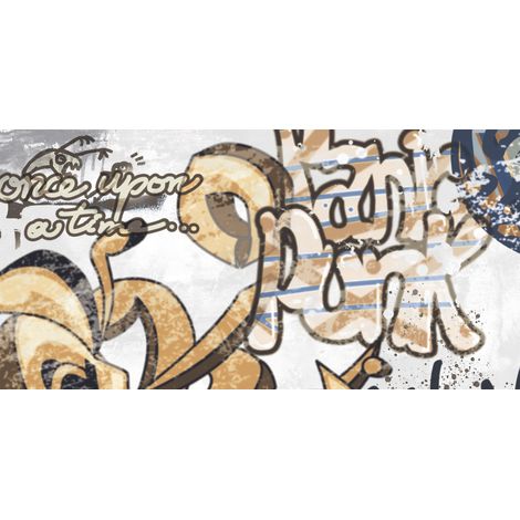 Revêtement En Grès Cérame Decorato Graffiti Blanc Rt 60X120 - EGWE1706 (Ceramishop.fr)