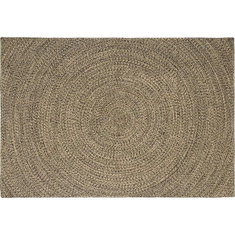 Area Rugs Natural and Black 240 x 340 cm Jute vidaXL