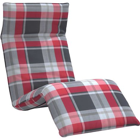 Maison Exclusive - Sonnenliege Klappbar Rot Karomuster 175x54x8,5