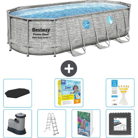 Bestway Power Steel Oval - 549x274x122 cm - 8-teilig S607