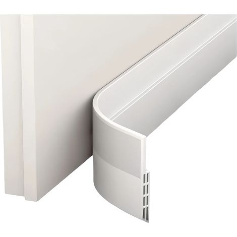 Boudin De Porte - Joint Silicone Isolant Phonique Et Thermique - Adaptation 0 À 28 Mm - Autoadhésif Sans Outils - Blanc (1/2)