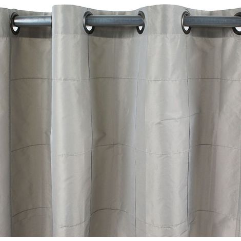 WILLIAM - Rideau en taffetas taupe 150x250 (1/3)