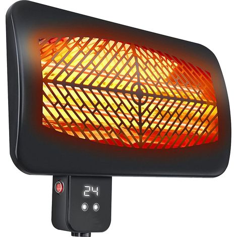 Fornello digitale da parete per esterni con telecomando PURLINE HEATY GLEAM WALL