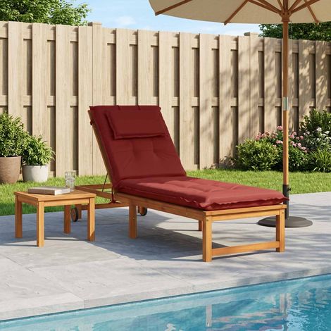 vidaXL Coussin de transat GEMERT 100 % polyester Bordeaux (1/5)