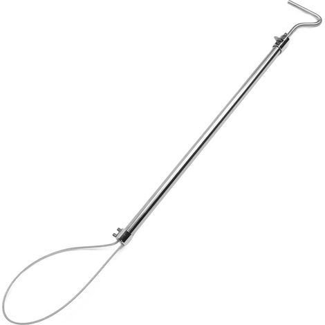 Attrape-cochon professionnel en acier inoxydable, manche long avec crochet pour contrôle animal, outil de capture pour porcs et cochons (1/5)
