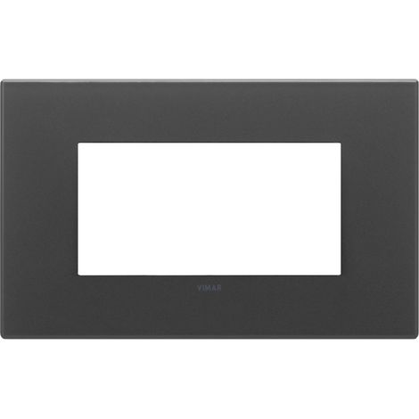 Placca 4M nero satinato Vimar 22654.73