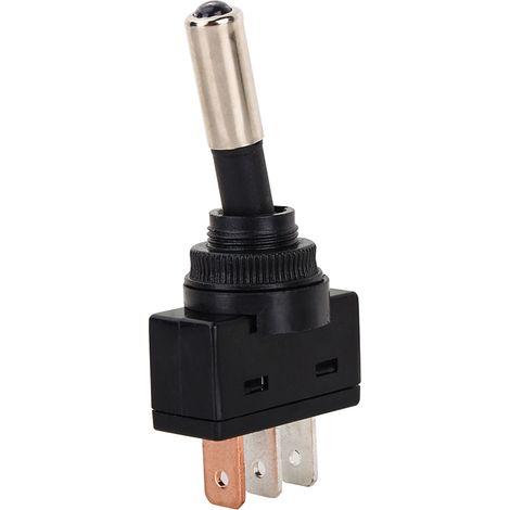 Interrupteur à bascule LED bleu 12V 20A pour voiture, 3 broches, SPST, marche/arrêt (1/4)