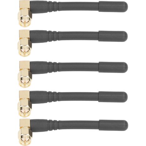 5PCS Connecteur SMA Mâle 90 Degrés Antenne Haute Performance pour Réseaux WiFi et Systèmes Radio (1/5)