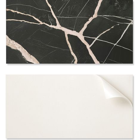 Azulejos de vinilo autoadhesivos para cocina con elegante dise帽o de m谩rmol, 10x40x20 cm.