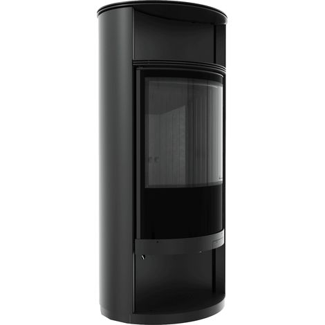 Kaminofen aus Stahl KRATKI RUNA Ø 150 8 kW schwarz Verkleidung (1/5)
