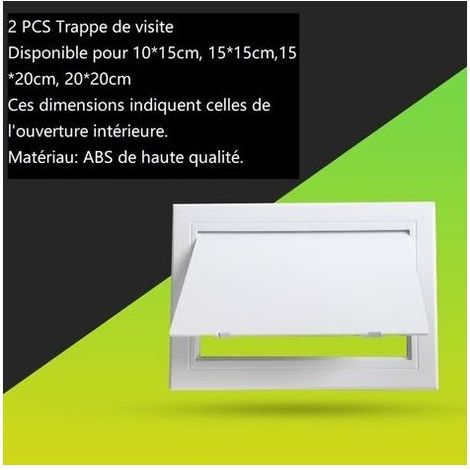 2PCS Trappe de Visite Réglage des Volets et des Portes Plastique ABS Blanc de Qualité supérieure Tailles selectionnables. 10X15cm (1/5)