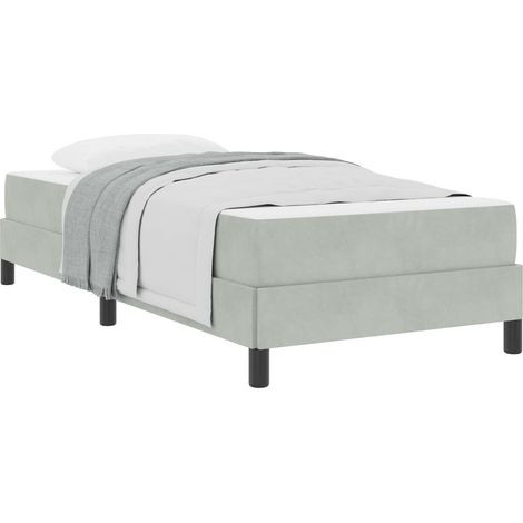 Maison Exclusive - Boxspringbett mit Matratze Hellgrau 90 x 200 c