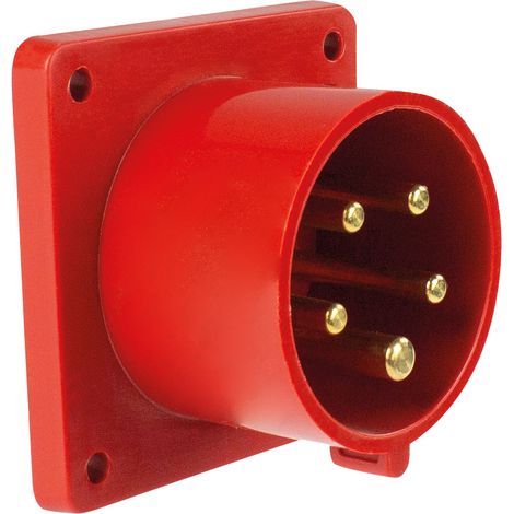 CEE Anbaustecker aus Polyamid 5-polig 400V 32A 6h IP44