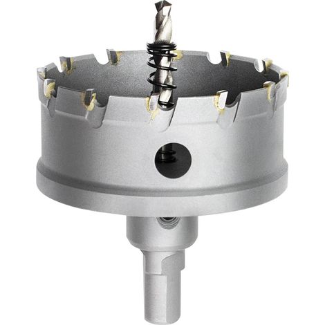 Foret de Scie Cloche en Métal, Coupeur de Trou de Dents en Carbure de Tungstène pour Tôle D'acier Inoxydable, Métal, Alliage, Fer, Bois (80mm) (1/5)