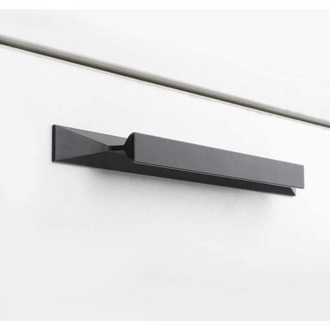 YMYNY Lot de 10 poignées de meuble noires - 128 mm - Poignées de porte noires - Poignées de tiroir solides pour cuisine - Poignées de cuisine noires modernes pour salle de bain (1/4)