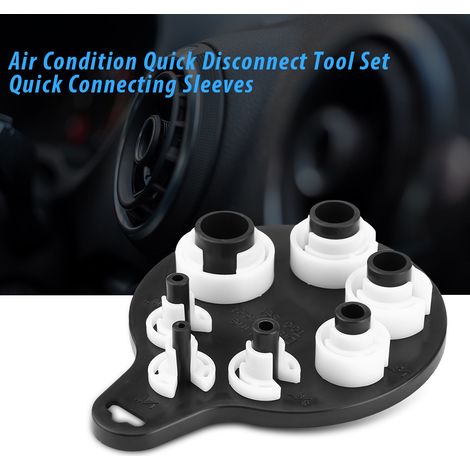 Ensemble de 7 pièces comprenant un outil de déconnexion de conduite de carburant pour climatisation automobile et un manchon de connexion rapide (1/5)