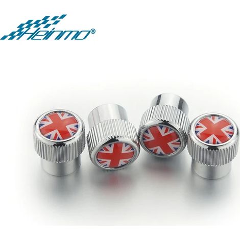 (Style 1 Red Jack) Bouchons de valve de roue compatibles avec MINI Countryman R60 F60, Clubman F54 R55 et MINI Cooper R56 F56 F55 R57 R58 R59 R61 (1/5)