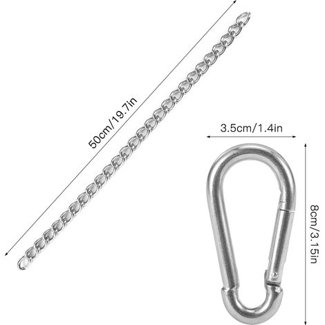 Kits de chaîne de chaise suspendue en acier inoxydable, avec deux mousquetons, fixation Variable pour (1/5)