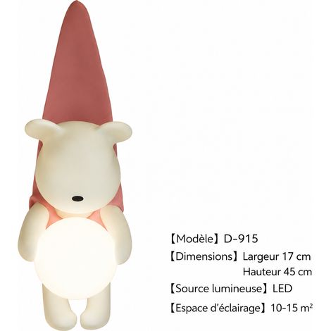Applique Murale LED Ours vêtement rose modèle filaire trois couleurs 45 × 25 × 25 cm 2,5 kg – Livraison gratuite