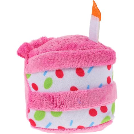 Squeaky Dog Toy, Birthday Cake Shape, Interactive Puppy Toy and Squeaky Dog Cake (1/5)