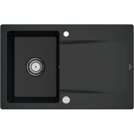 VB Einbauspüle Siluet 45 333402 800x510mm Rechteck Pure Black (1/2)