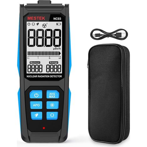 Nuklearer Strahlungsdetektor – MESTEK Dosimetrischer Strahlungsdetektor mit digitaler und analoger Doppelanzeige, tragbarer Beta-Gamma-Röntgenmonitor, wiederaufladbar