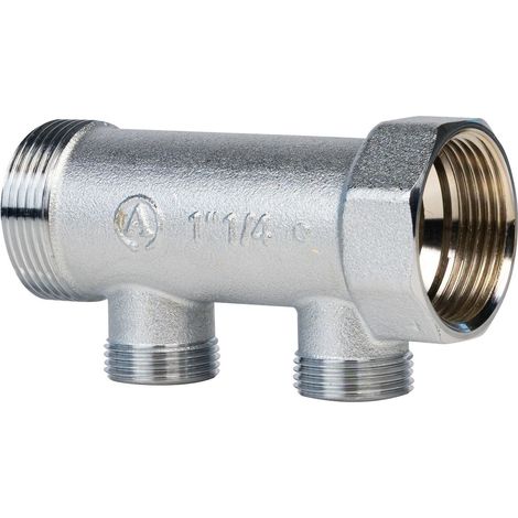 Collettore Satinato - Misura: 1"1/4 - 2 Uscite 24x19 - Caldo/freddo