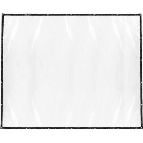 Bâche en vinyle transparent imperméable et coupe-vent, idéale pour les patios, les pergolas et les jardins. (1/5)