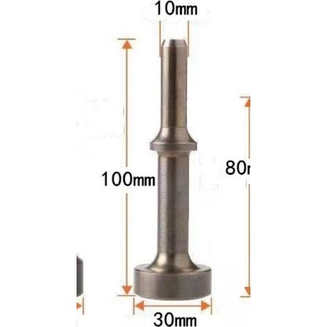 Foret à burin plat pneumatique, outil de forage étendu pour perceuse à air (100mm) une pièce (1/4)