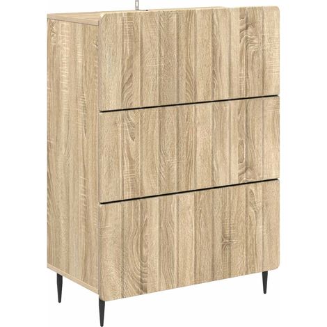 vidaXL Mobile con Cassetti Rovere Sonoma 66 x 34,5 x 92 cm