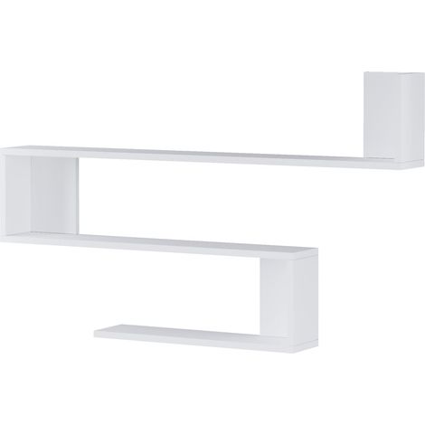 Mensola da parete a 3 ripiani 71,5 x 120 x 14,5 cm Bianco 030007039