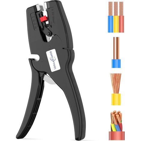 Doplop Selbsteinstellende Kabelabisolierzange mit Abisolierautomatik & Schneidefunktion für Elektroinstallation, KFZ & Elektronik [AWG 32-7/0.03-16mm²]​ (1/5)