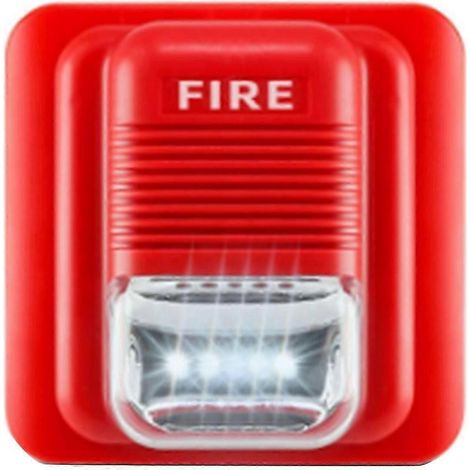 Sirène d'alarme incendie extérieure filaire 24 V compacte et puissante (son et lumière) pour les situations d'urgence. (1/5)