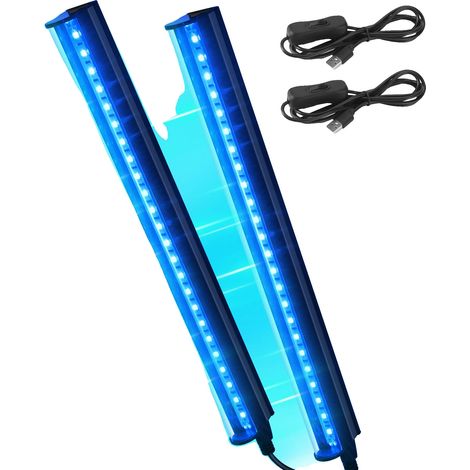 UV-Bräunungslampe, verstellbarer Winkel, tragbares Design, 2 Stück 8W, 395nm (1/2)