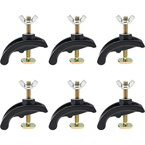 VGOL 6pcs Pinces à Plaque de Presse Arquées CNC Machine de Gravure T Piste Pinces de Maintien Montage Fixation Platine Routeur Accessoires de Travail du Bois pour Fraiseuse (1/5)