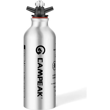 Bouteille de combustible liquide portable en aluminium pour essence, kérosène, alcool, bidon de rechange 0,5 L pour réchauds de cuisine portables (1/4)