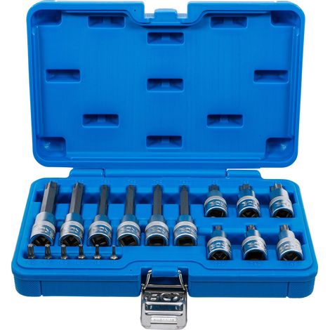 BGS Bit-Einsatz-Satz Antrieb Innenvierkant 6,3 mm (1/4") / 12,5 mm (1/2") T-Profil (für Torx) 18tlg.  - 5173 (1/4)