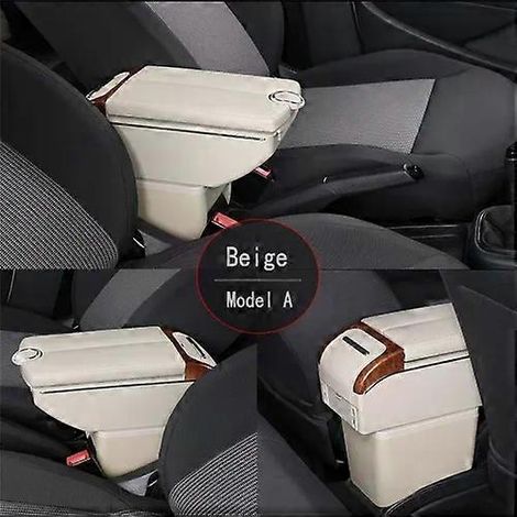 Pour Seat Leon, boîte de rangement pour accoudoir, portes doubles ouvrantes, 7 ports USB, console centrale, accoudoir (1/5)