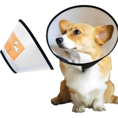 (Cou:26 33cm) Collier pour Chien, Cône Anti Morsure, Cône De Traitement pour Animaux De Compagnie, Cône De Collier pour Animaux De Compagnie, Adapté à Récupération des Plaies (1/5)