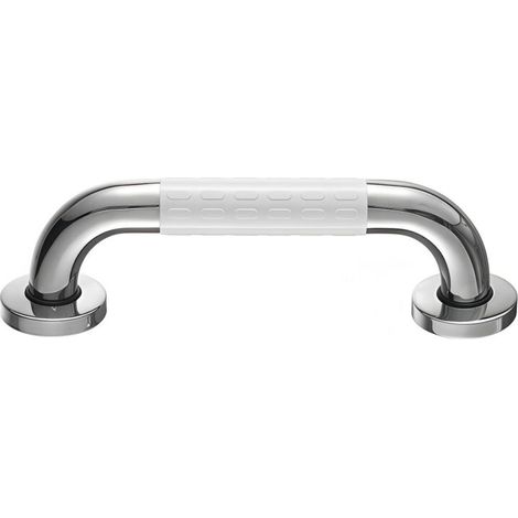 Barre d'appui de Douche( 60 cm Blanc), Barre d'Appui Antidérapant Poignée, Barre d'Appui en Acier Inox Murale, Poignée Baignoire de Sécurité de Douche our WC, Salle de Bain, Cuisine, Stairway (1/4)