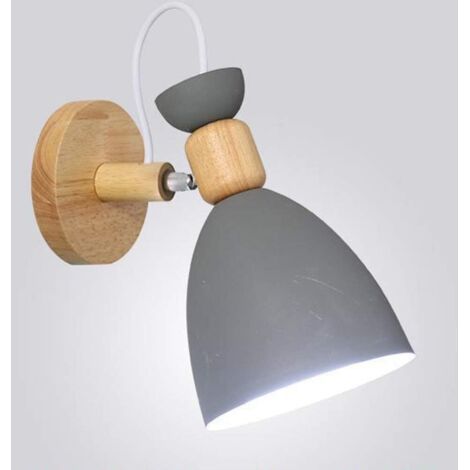 Applique da parete moderna e creativa, semplice applique in ferro con portalampada E27, stile Art Déco nordico, ideale per camera da letto, soggiorno, cameretta dei bambini, ristorante, corridoio o sc