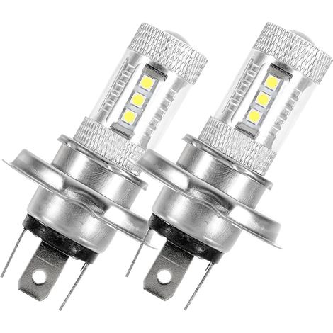 2 Pièces Ampoule LED H4 Phare Antibrouillard Alliage Titane 12V 80W Blanc Pour Véhicule (1/5)