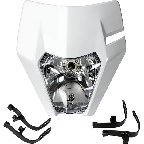 Phare Moto, Plaque Phare Moto Phare Avant Moto Face Avant-Blanc (1/5)
